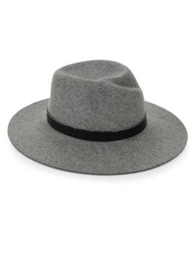 Shop Rag & Bone Zoe Wool Fedora In Light Grey