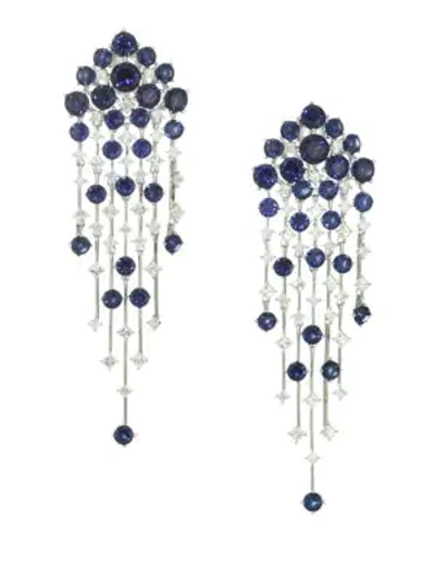 Shop Adriana Orsini Cava Rhodium-plated Sterling Silver Cascading Clip-on Earrings