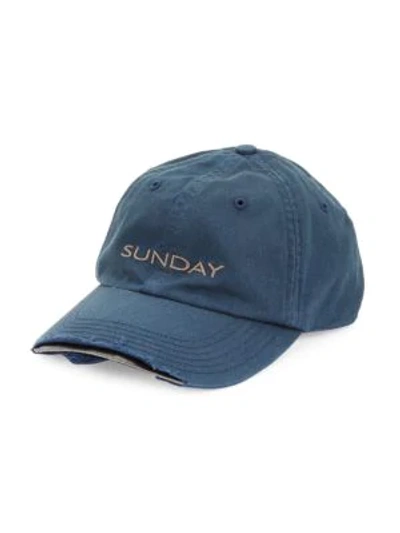 Shop Vetements Sunday Cap In Sunday Blue