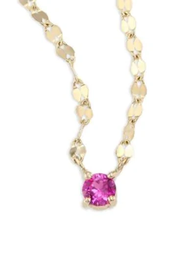 Shop Lana Girl Pink Sapphire Pendant Necklace In Gold Pink Sapphire