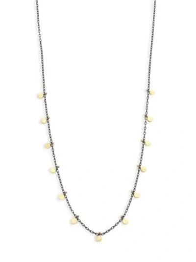Shop Sia Taylor Dots Sterling Silver & 18k Yellow Gold Necklace In Silver Gold