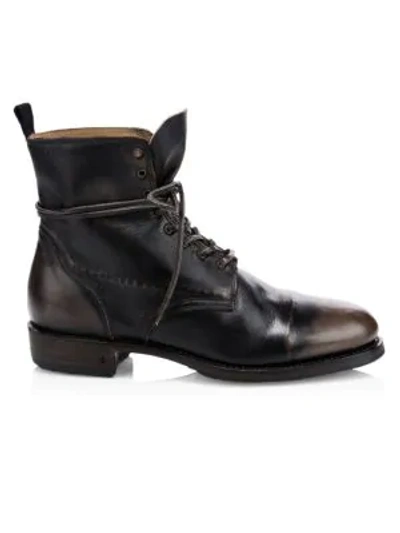 Shop John Varvatos Folsom Leather Lace-up Boot In Walnut
