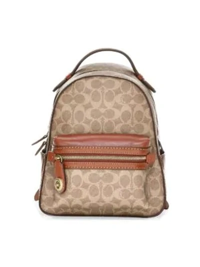Shop Coach Coated Canvas Logo Backpack In Multi