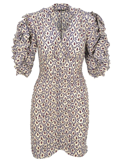 Shop Isabel Marant Andor Dress In Blue Print