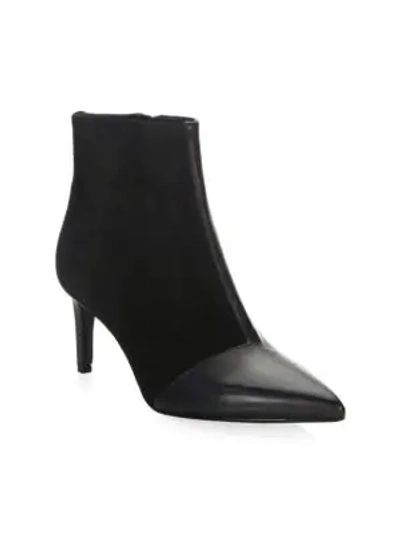 Shop Rag & Bone Beha Cap-toe Leather Ankle Boots In Black