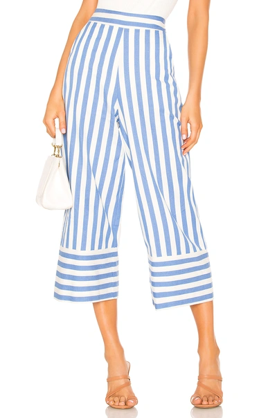 Shop Lovers & Friends Lovers + Friends Molly Pant In Blue. In White & Blue