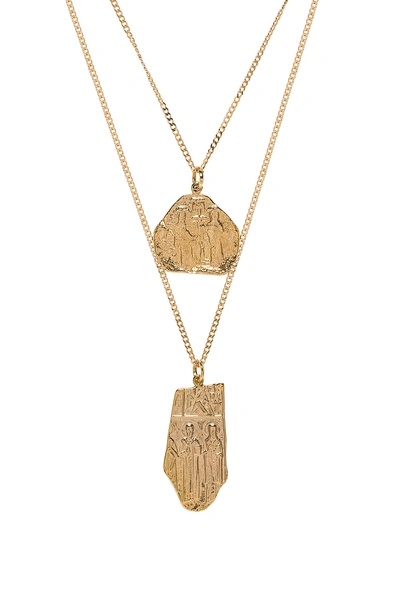 Shop Joolz By Martha Calvo The Creed Collection Necklace Set In Metallic Gold