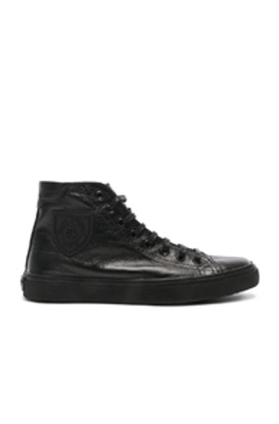 Shop Saint Laurent High Top Bedford Sneakers In Black