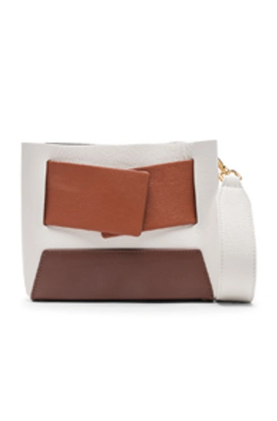 Shop Yuzefi Dinky Bag In White,brown. In Rust & Bruciato
