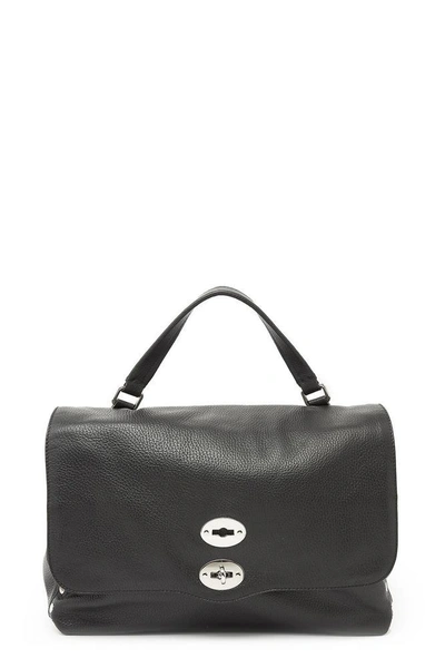 Shop Zanellato Postina Side Studs Large Tote Bag In Black