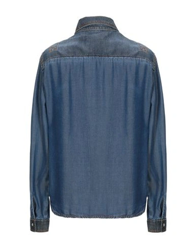 Shop Roberto Cavalli Denim Shirt In Blue