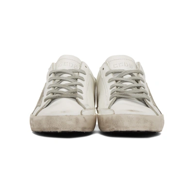Shop Golden Goose White And Silver Superstar Sneakers