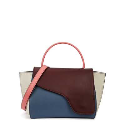Shop Atp Atelier Arezzo Colour-block Leather Shoulder Bag In Multicoloured