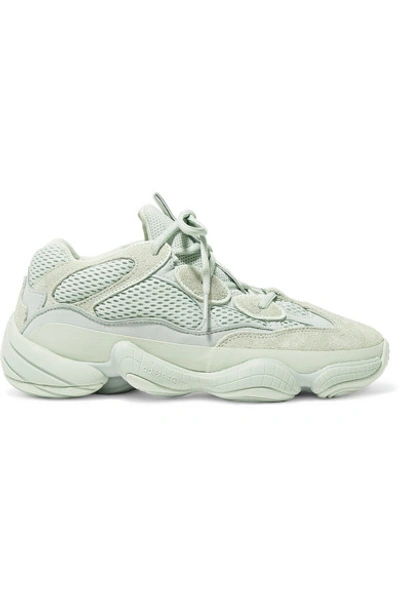 Adidas originals yeezy 500 leather suede and mesh sneakers sales