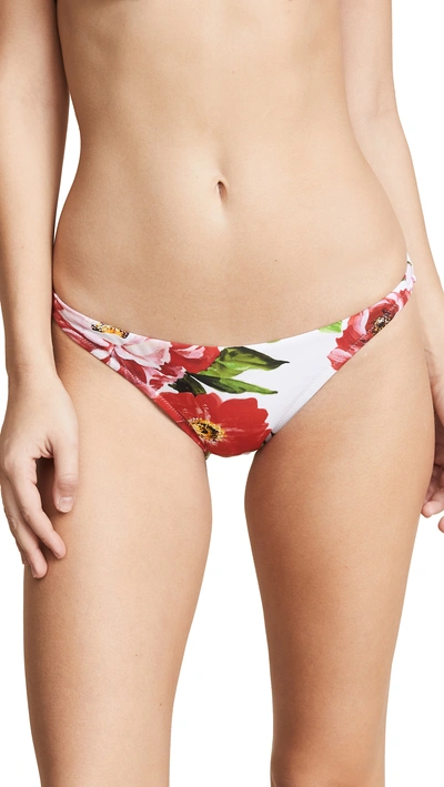 Shop Milly St. Lucia Bikini Bottoms In Red Multi