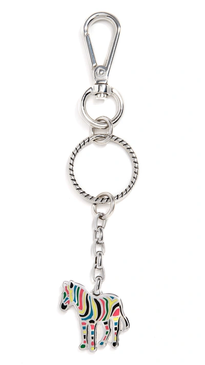 Shop Paul Smith Zebra Key Ring In Multi