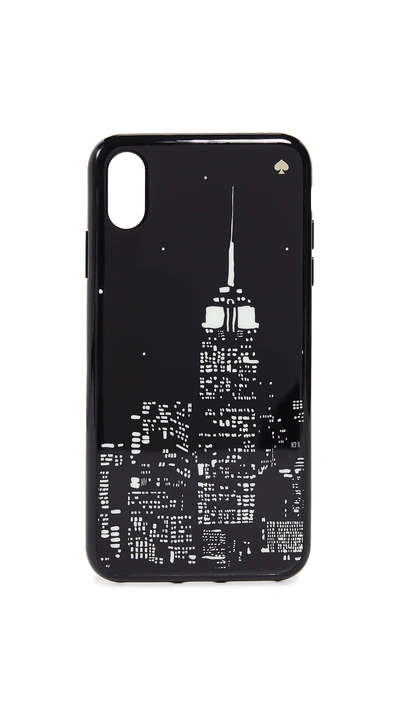 Shop Kate Spade Glow In The Dark Skyline Iphone Xs Max Case In Black Multi