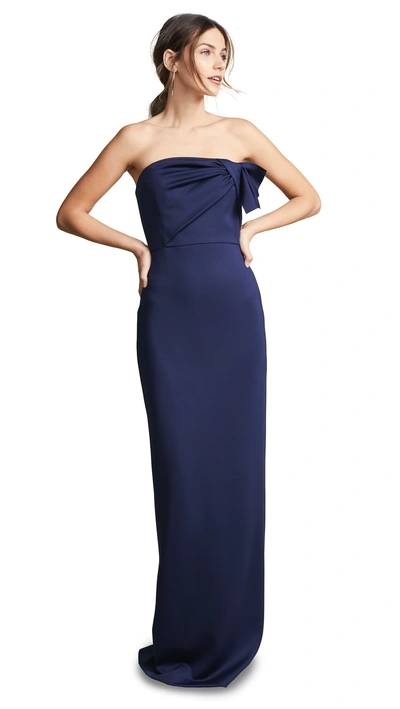 Shop Black Halo Divina Gown In Pacific Blue