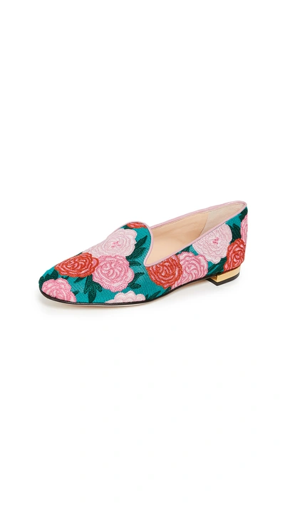 Shop Charlotte Olympia Peony Loafers In Multi