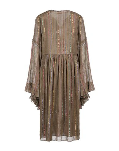 Shop Manoush Midi Dresses In Khaki