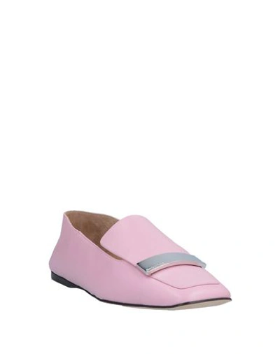 Shop Sergio Rossi Woman Loafers Pink Size 5.5 Soft Leather