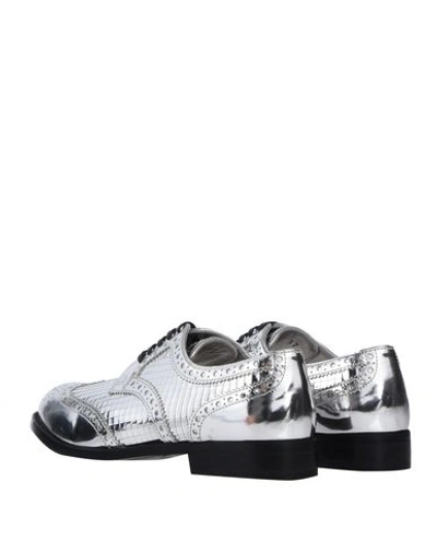 Shop Dolce & Gabbana Lace-up Shoes In Silver