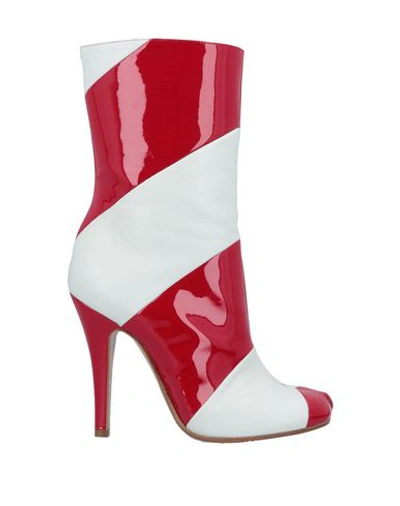 Shop Maison Margiela Ankle Boots In Red