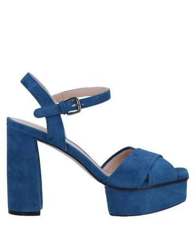 Shop Stuart Weitzman Sandals In Bright Blue