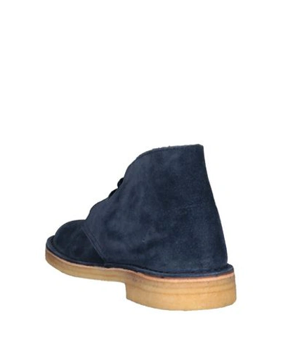 Shop Clarks Originals Woman Ankle Boots Slate Blue Size 6.5 Soft Leather