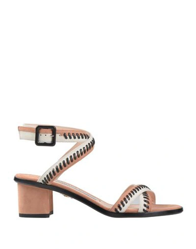 Shop Andrea Gomez Sandals In Pale Pink