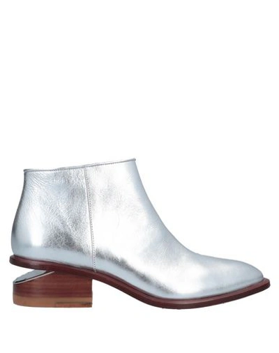 Shop Alexander Wang Ankle Boot In Silver