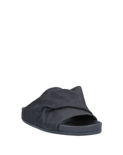 Shop Rick Owens Sandals In Steel Grey