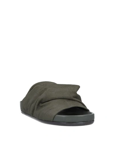 Shop Rick Owens Sandals In Military Green