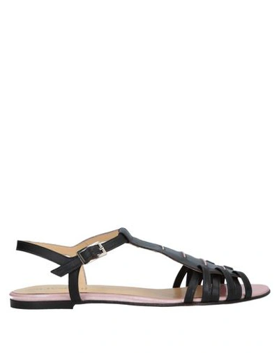 Shop A.testoni Sandals In Dark Brown