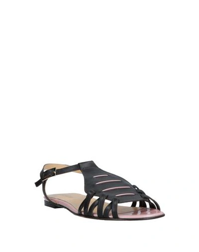 Shop A.testoni Sandals In Dark Brown