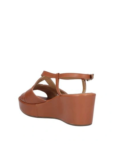 Shop A.testoni Sandals In Tan
