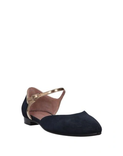 Shop Antonio Barbato Ballet Flats In Dark Blue