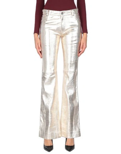 Shop Chloé Casual Pants In Platinum