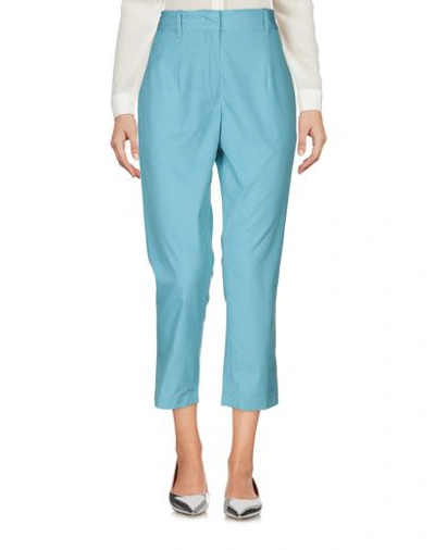 Shop Jil Sander 3/4-length Shorts In Sky Blue