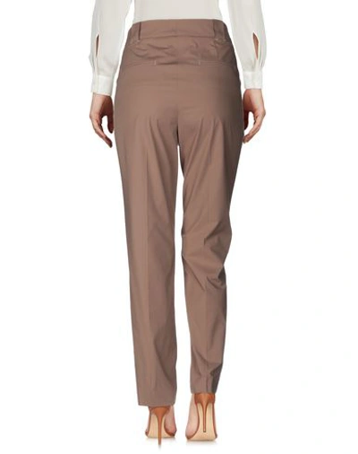 Shop Via Masini 80 Woman Pants Khaki Size 2 Cotton, Elastane In Beige