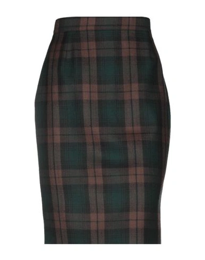 Shop Giorgio Grati Knee Length Skirt In Dark Green