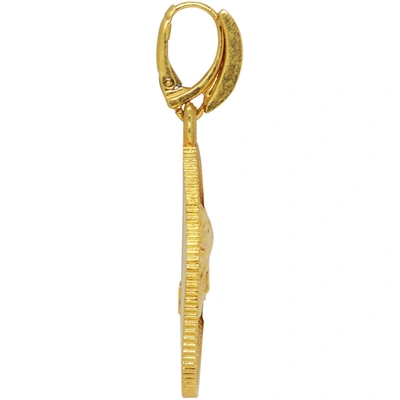 Shop Versace Gold Medusa Pendant Earrings In Kot Gold