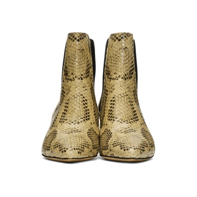 Shop Isabel Marant Tan Snake Detty Boots In 23nl Natura