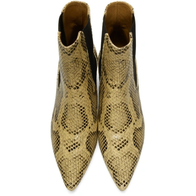 Shop Isabel Marant Tan Snake Detty Boots In 23nl Natura