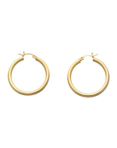 Shop Nina Kastens Large Hoops Gold Woman Earrings Gold Size - Silver, 18kt Gold-plated