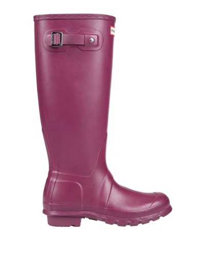 Shop Hunter Boots In Dark Purple