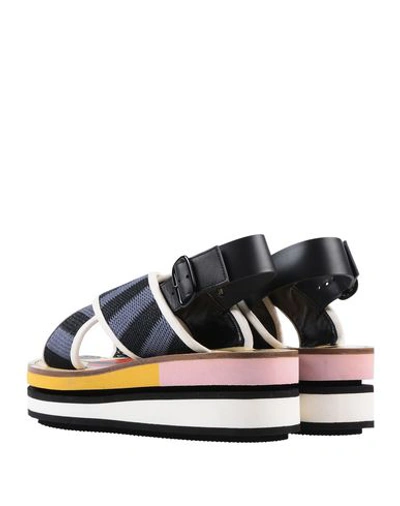 Shop Marni Sandals In Slate Blue