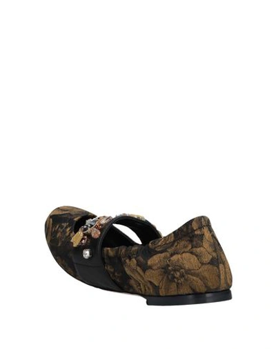 Shop Dolce & Gabbana Ballet Flats In Bronze