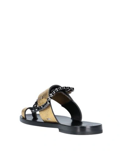 Shop Maison Margiela Toe Strap Sandals In Gold