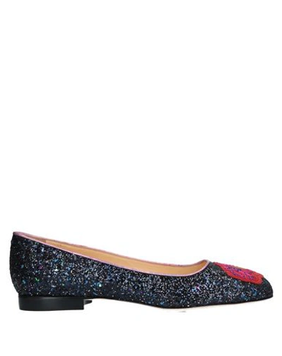 Shop A.testoni Ballet Flats In Black